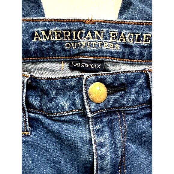 American Eagle Hell Yeah Skinny Jean Size 8 Super Stretch X Beads Embroidered - Picture 6 of 7